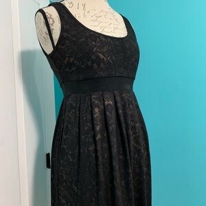 𝅺EXPRESS Empire Waist Black Snakeskin Print Dress